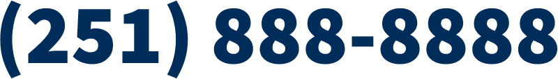 Large blue text displays the phone number (251) 888-8888 on a light background.