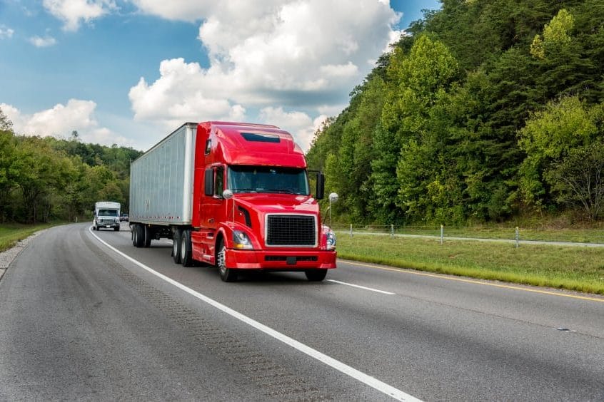 truck driving on interstate in AL