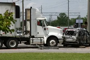 truck vs mini van crash